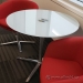 36 in Steelcase Frosted Glass Table